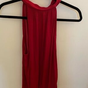 Red satin top, medium, brand new